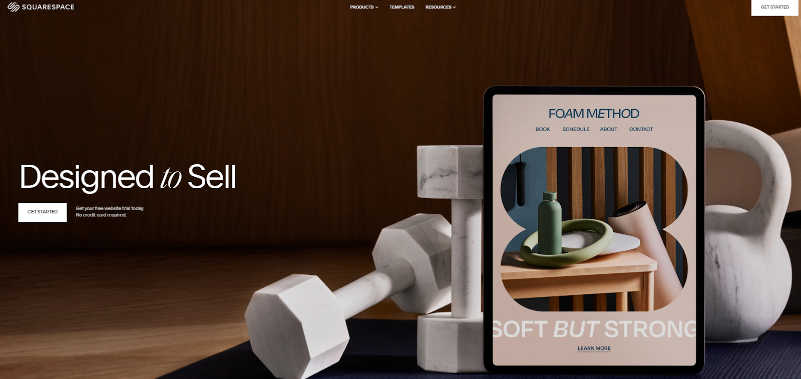Squarespace's homepage