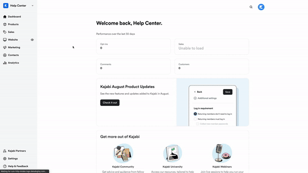 Generating a funnel in Kajabi