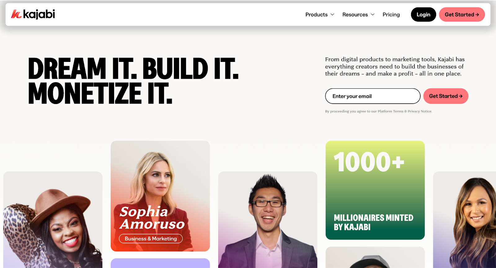 Kajabi homepage