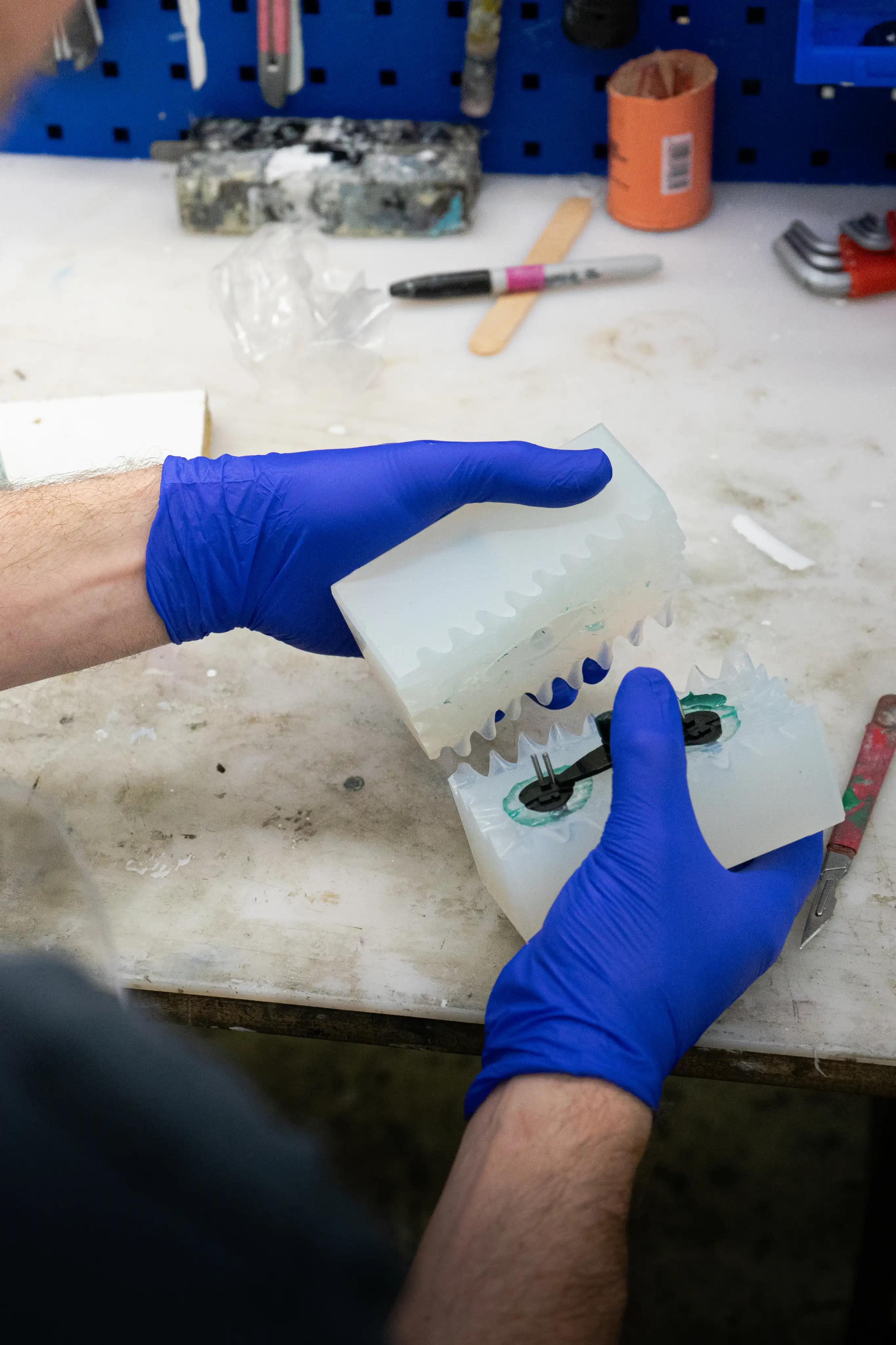 Silcone mold vacuum casting in polyurethane 