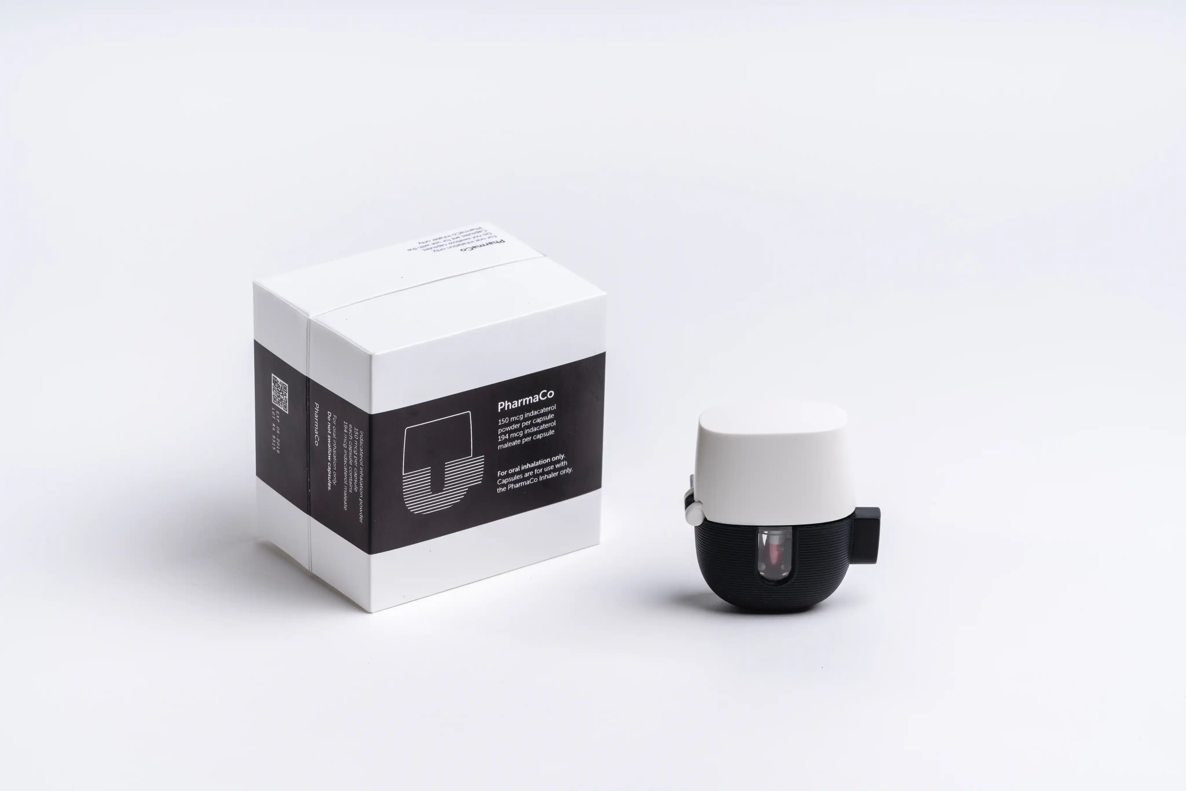 pharmaCo inhaler prototype SLA and Pakaging 