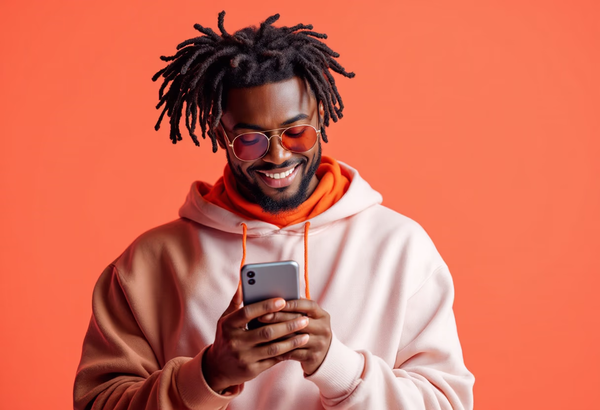 image of a person using a smartphone (for a mobility and transportation)