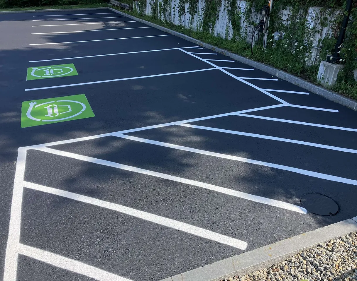 Commercial line-striping job