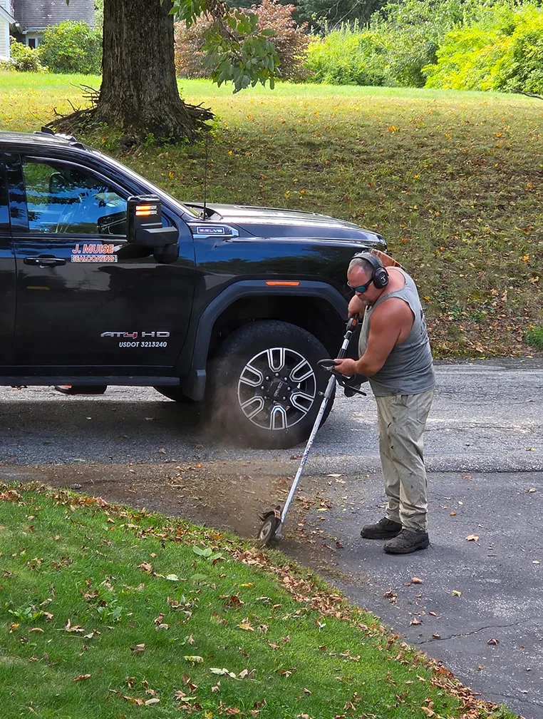 Jay Muise doing prep work