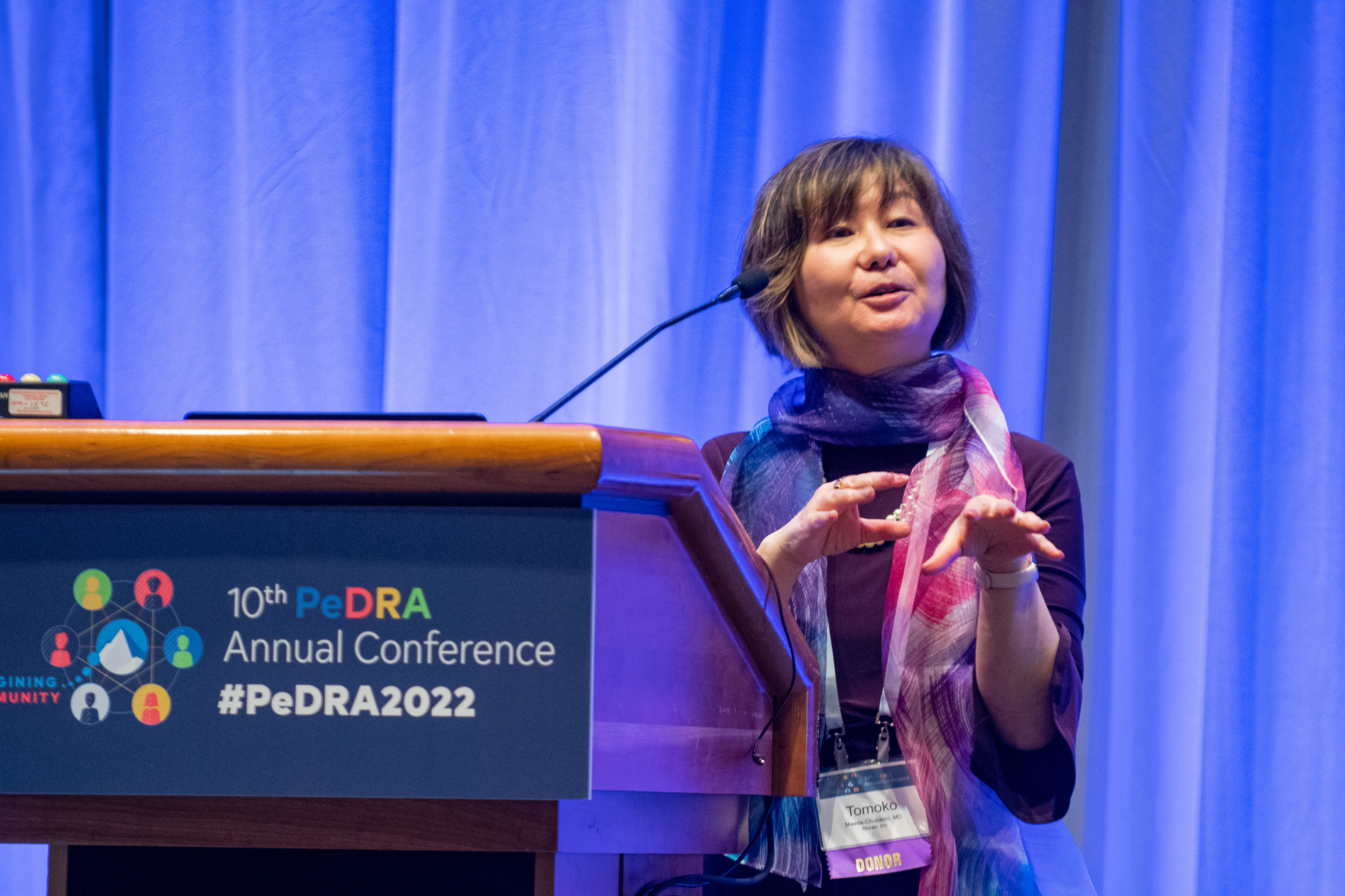 Tomoko Maeda-Chubachi speaking at 10th Annual PeDRA Conference