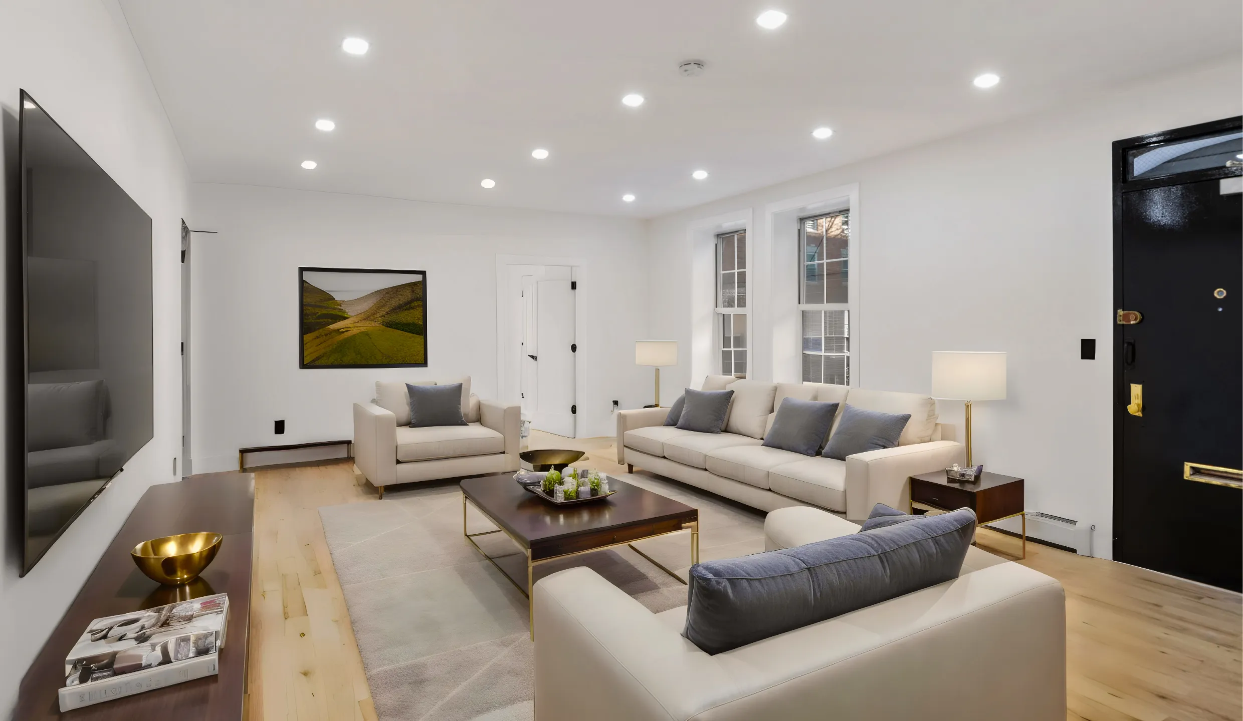 Living room interior of 727 Beck Street building