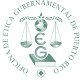 Seal of Puerto Rico’s Office of Government Ethics with scales of justice and torch on a dark green circular emblem.