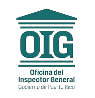 Green logo of Puerto Rico’s Office of the Inspector General with institutional building icon and OIG initials.