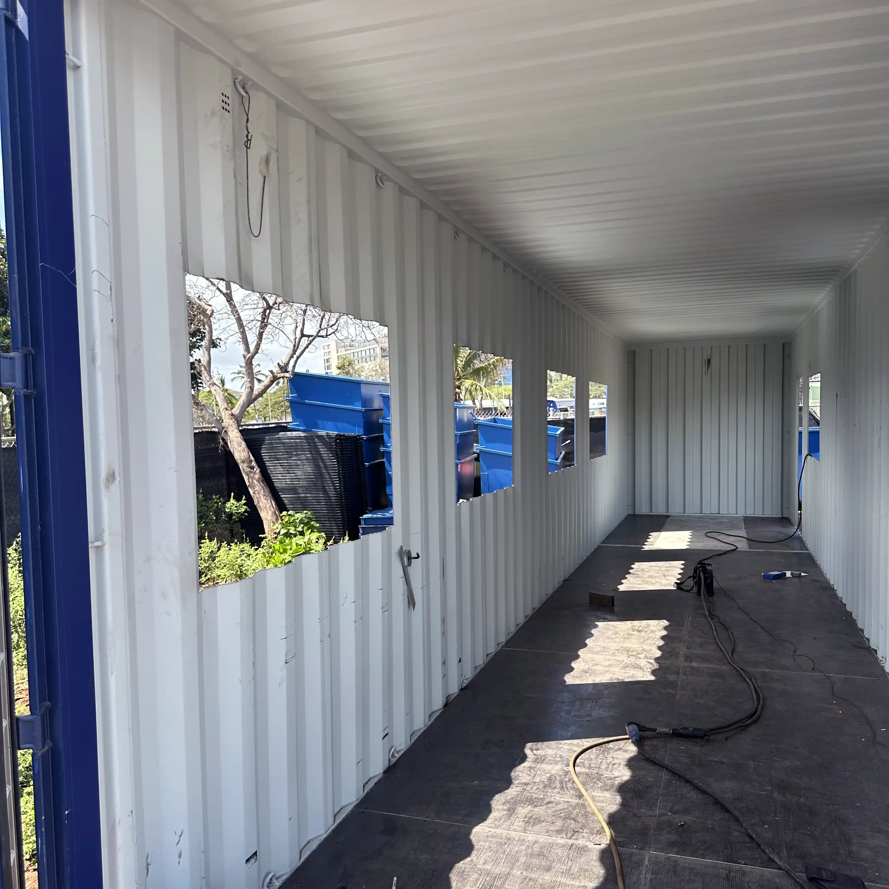 Custom 40ft high cube dumpster done in Hawaii