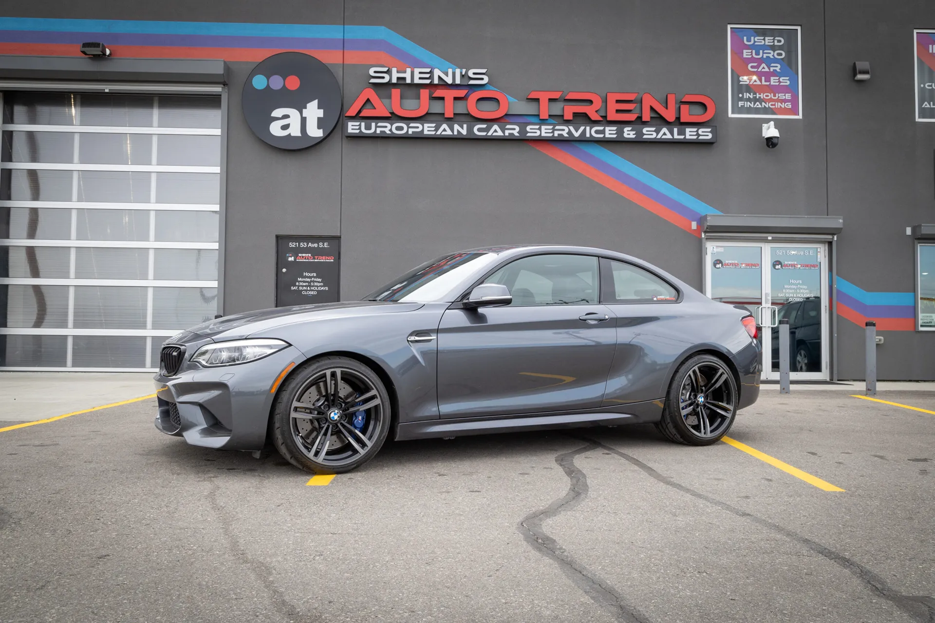 Grey BMW m2 COupe
