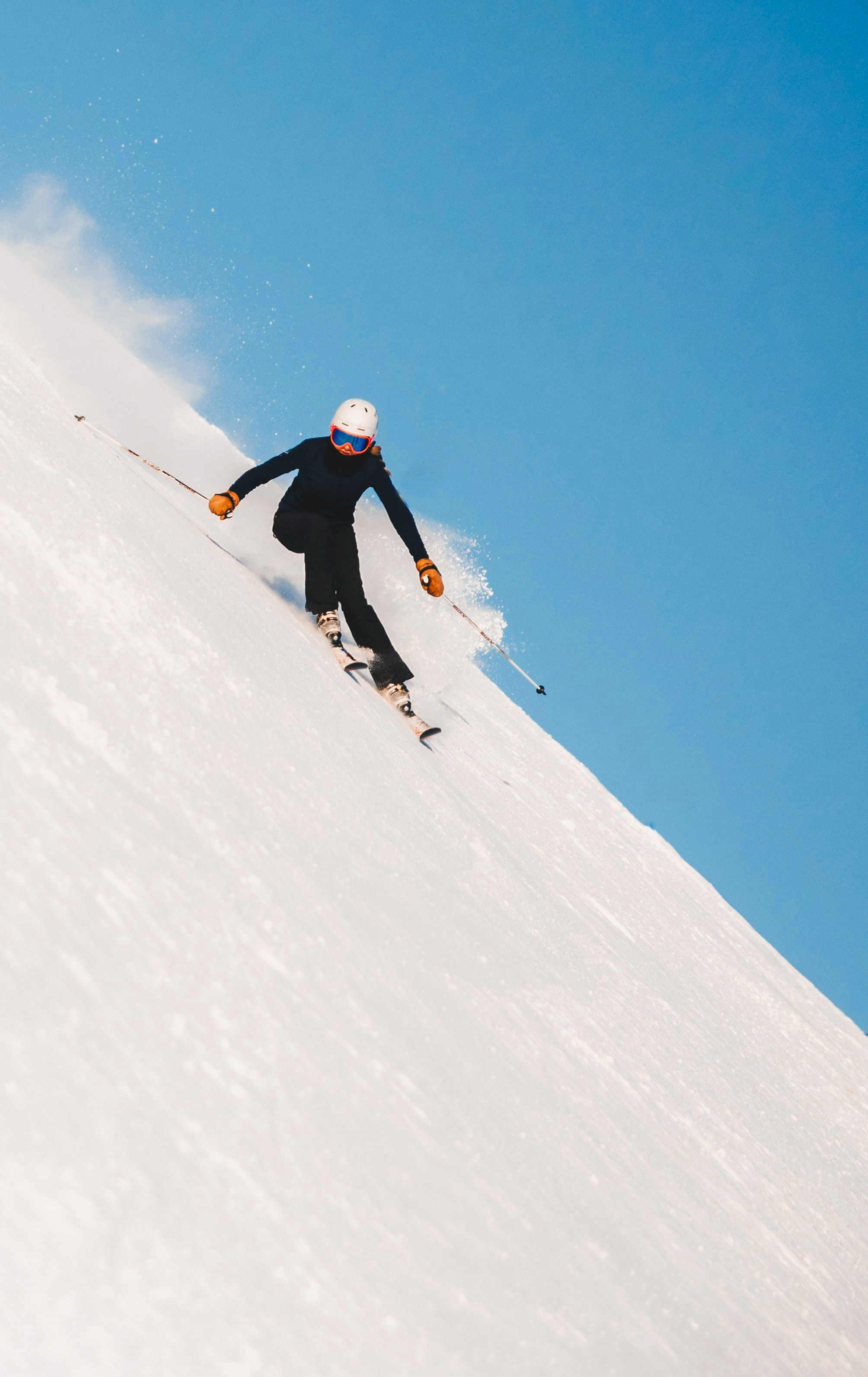 Skier on a snowy slope