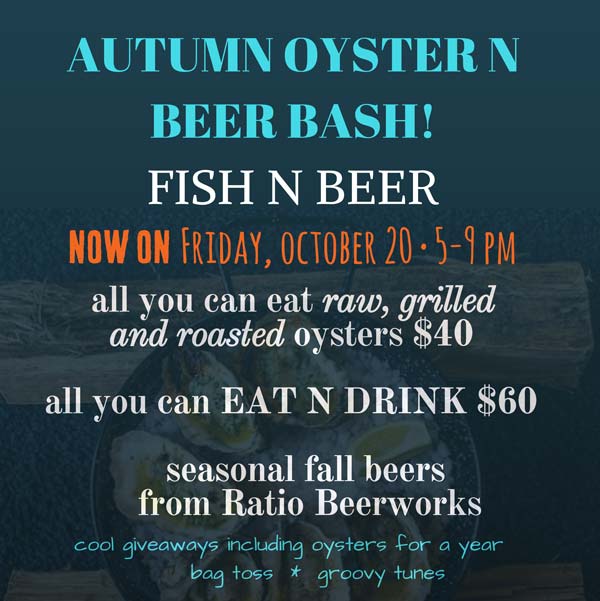 Autumn oyster n beer bash flyer