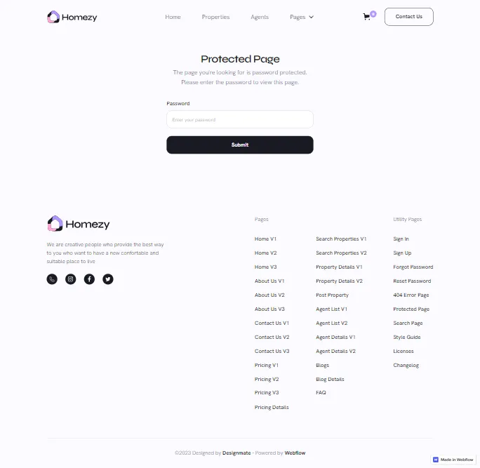 Homezy - Page Preview