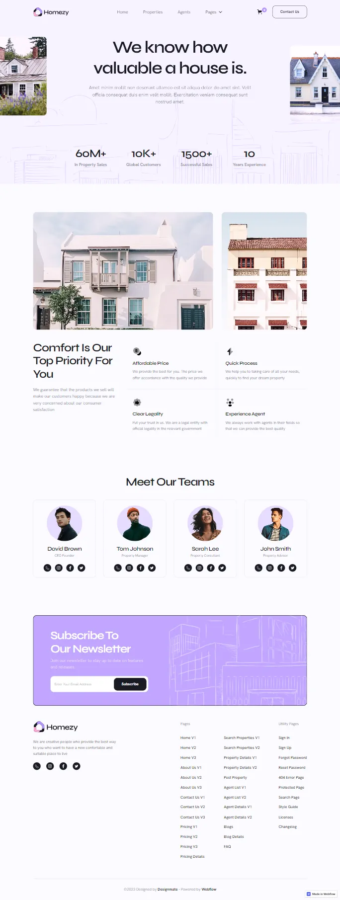 Homezy - Page Preview