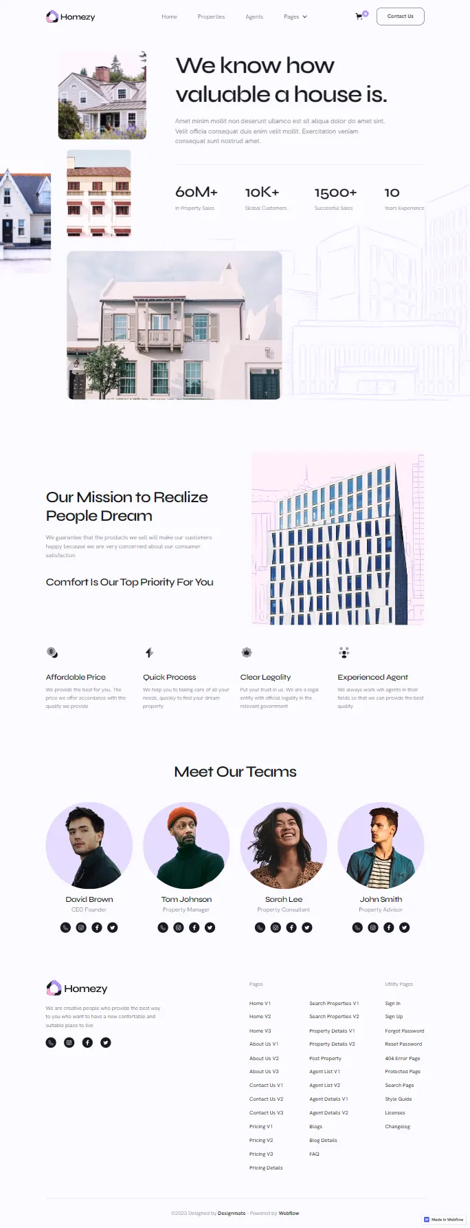 Homezy - Page Preview