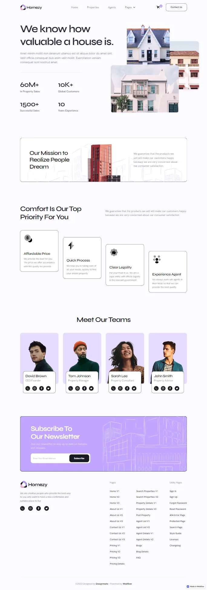 Homezy - Page Preview