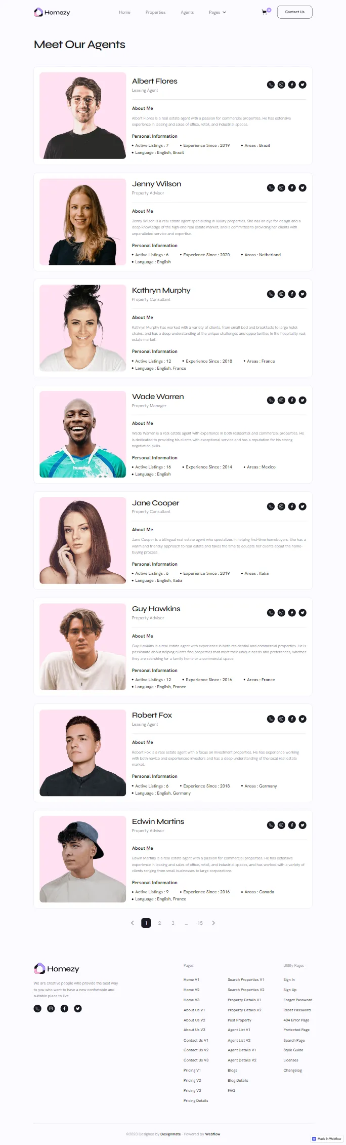 Homezy - Page Preview