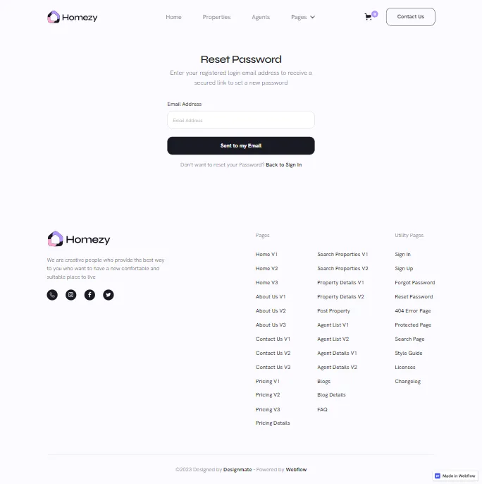 Homezy - Page Preview
