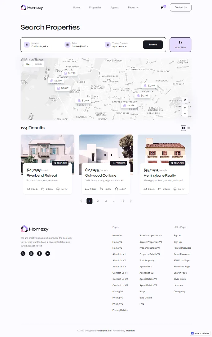 Homezy - Page Preview