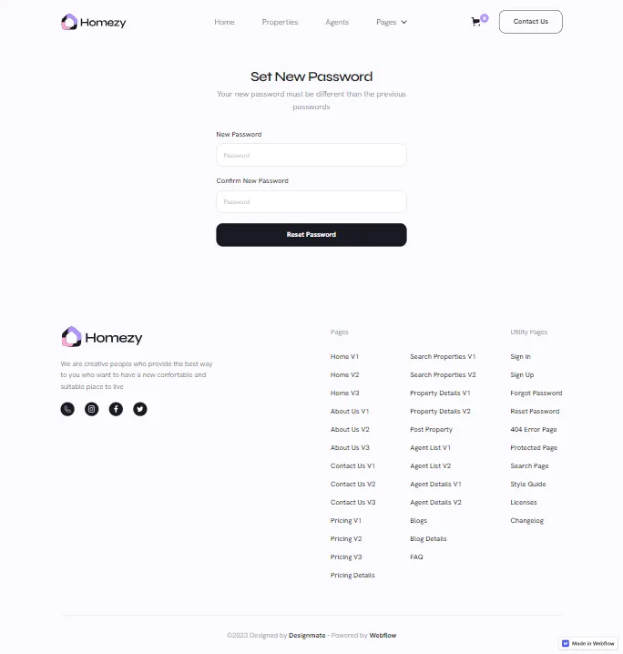 Homezy - Page Preview