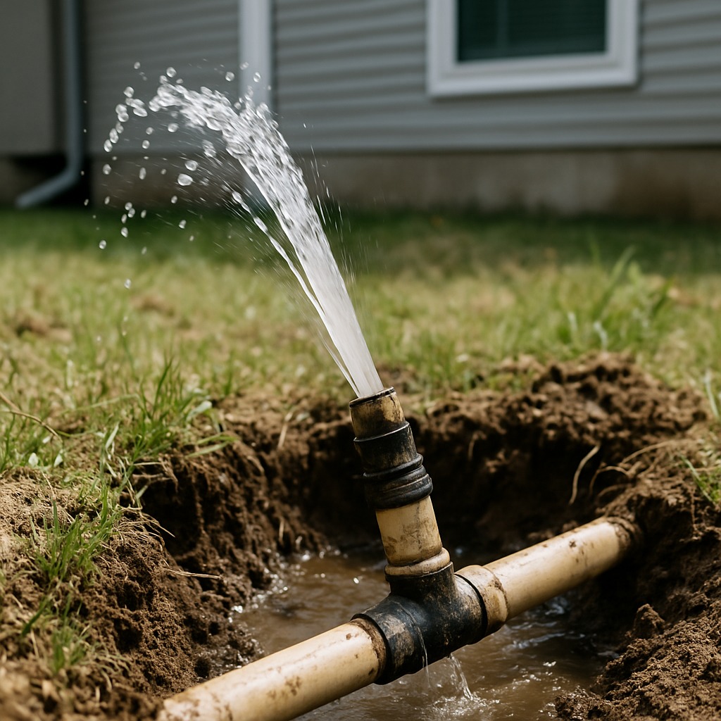 Water Line Break in Yard: Emergency Repair Guide & Costs