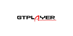 Logo with text 'GTPLAYER' where the letter A is styled in red to resemble a gaming headset with a microphone.
