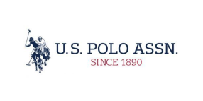 U.S. Polo Assn. logo with a polo player riding a horse and text 'SINCE 1890'.