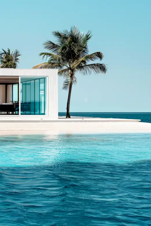 Luxury tropical house with swimming pool