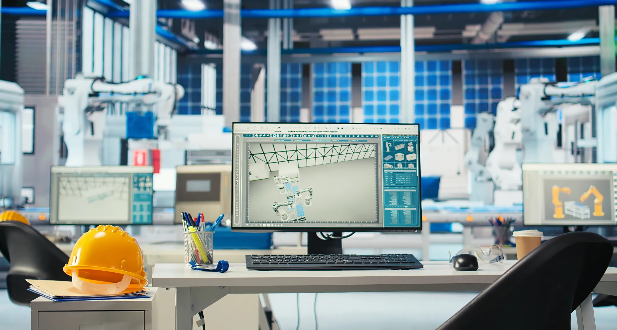 Moderne Produktionsumgebung für Fertigungsplanung und Prozessoptimierung