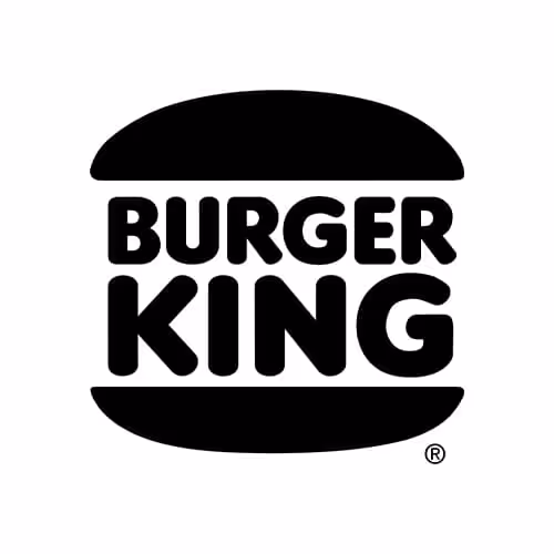 Logo de Burger King stylisé avec le nom inscrit entre deux pains de burger.