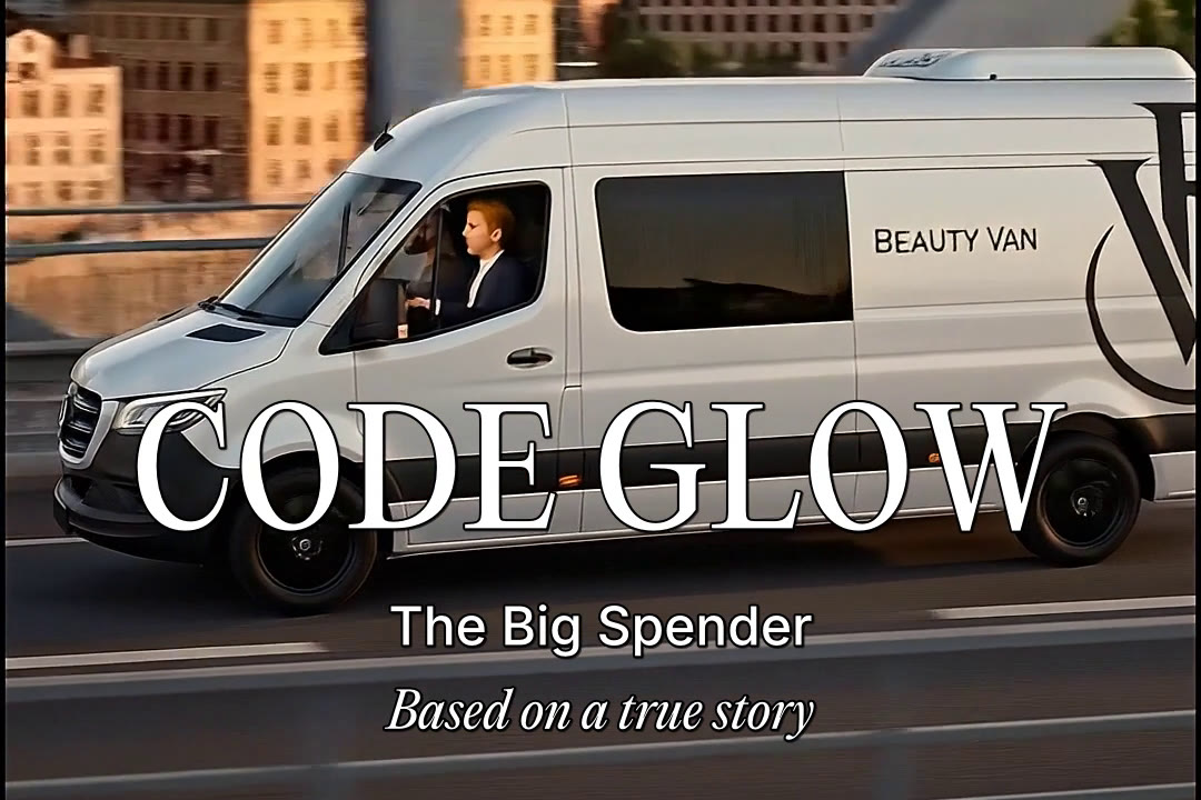 Code Glow, Beauty Vans animerade serie: den vita bilen på en bro i Stockholm