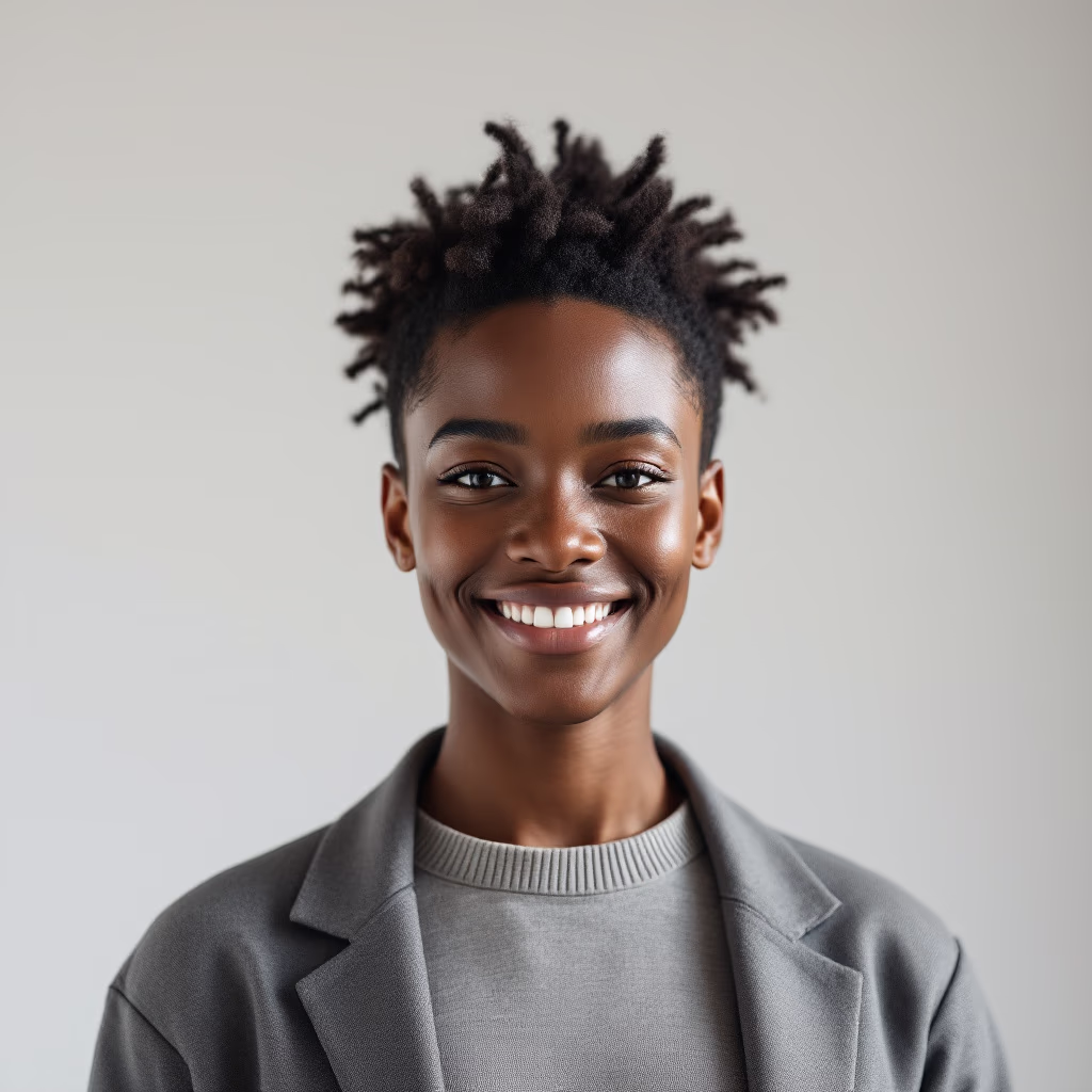 [headshot] image of customer (for a tech gadgets store)