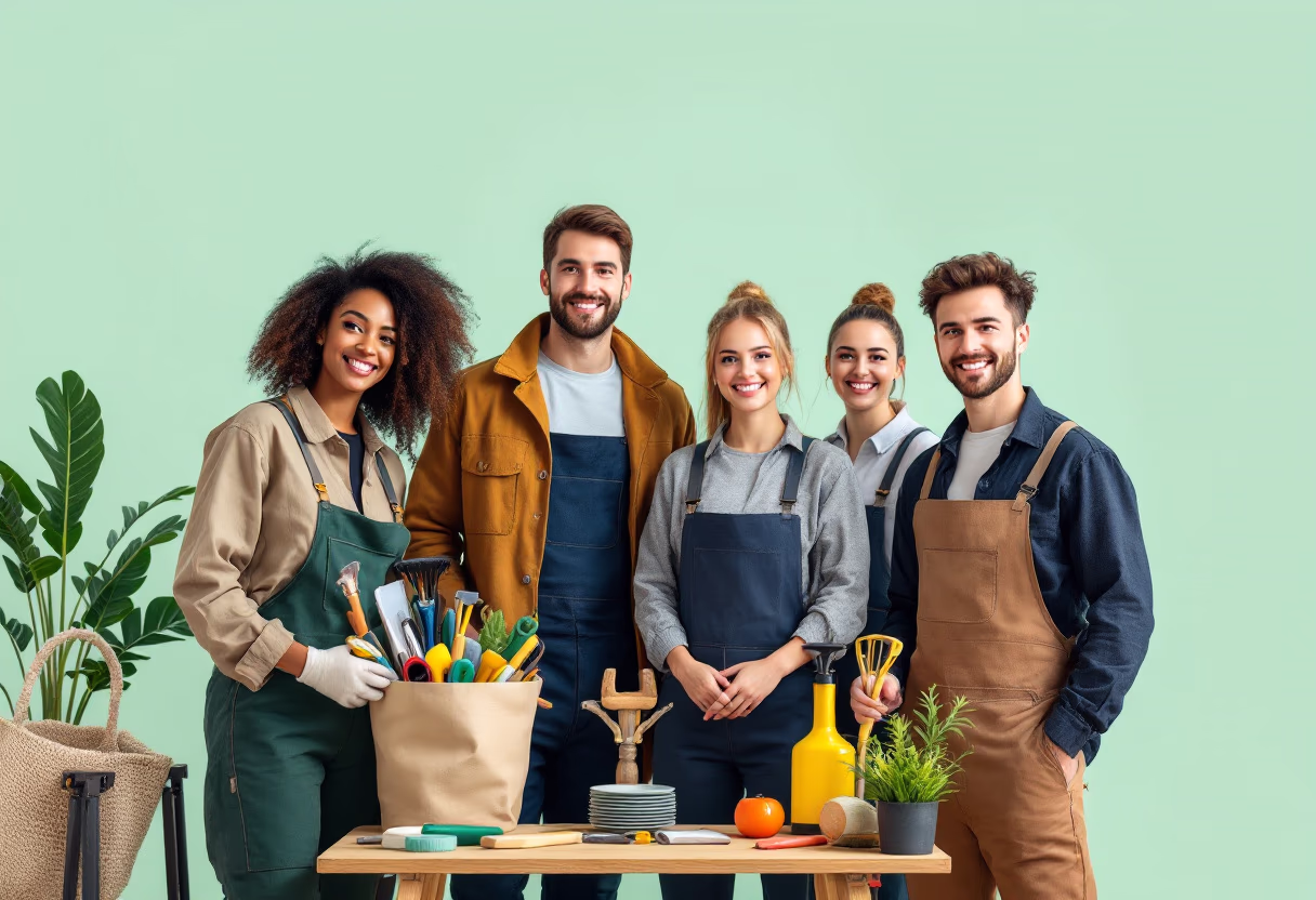 image of maintenance service team at work (for a property management company)