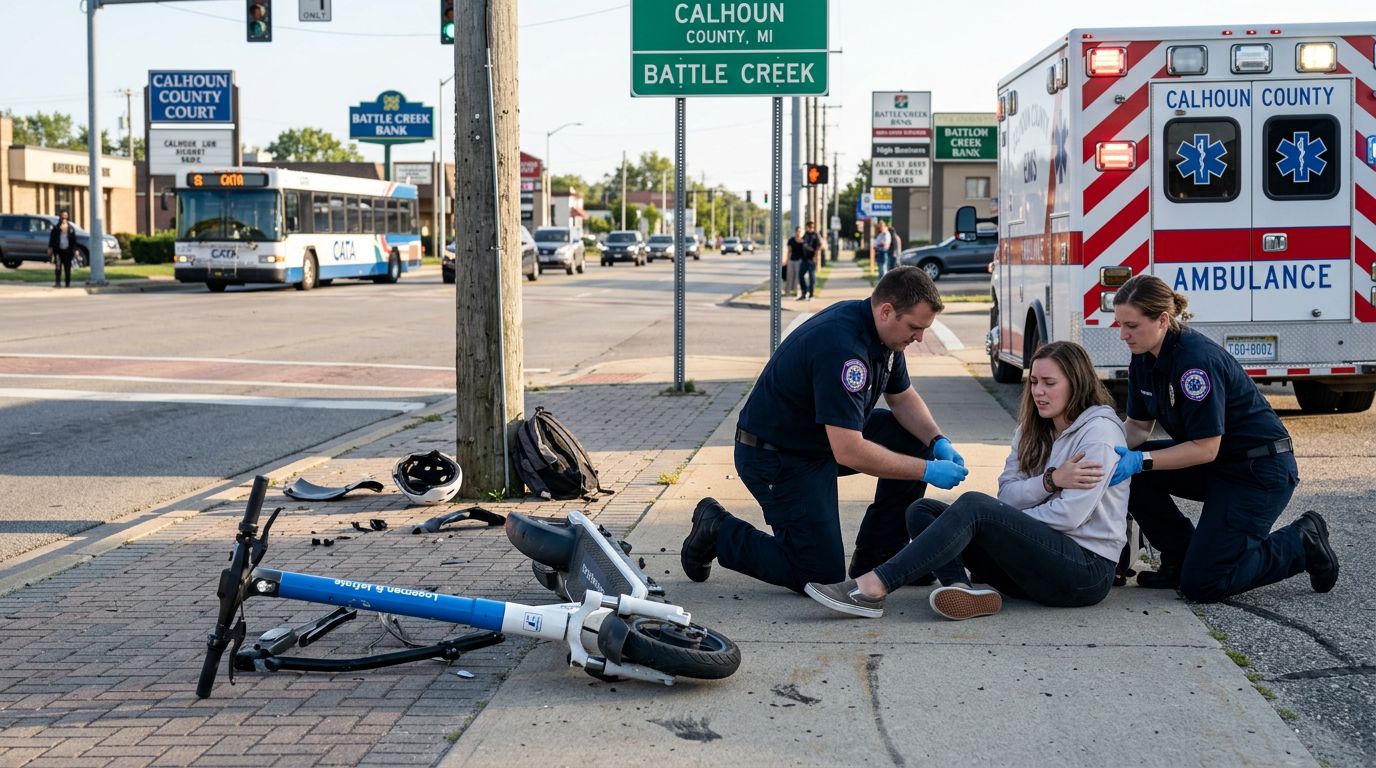 Electric Scooter Accident Injuries in Calhoun County, MI