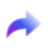 Right-pointing curved share arrow icon with a blue to purple gradient.