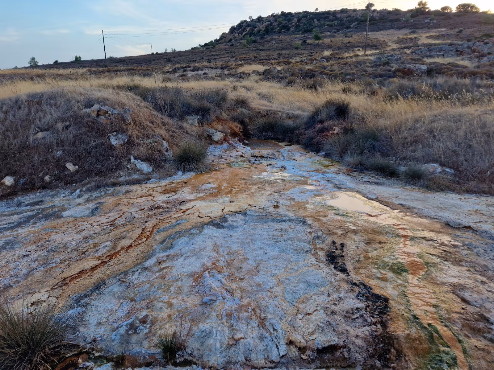 Hot Springs of Polichnitos, Greece.