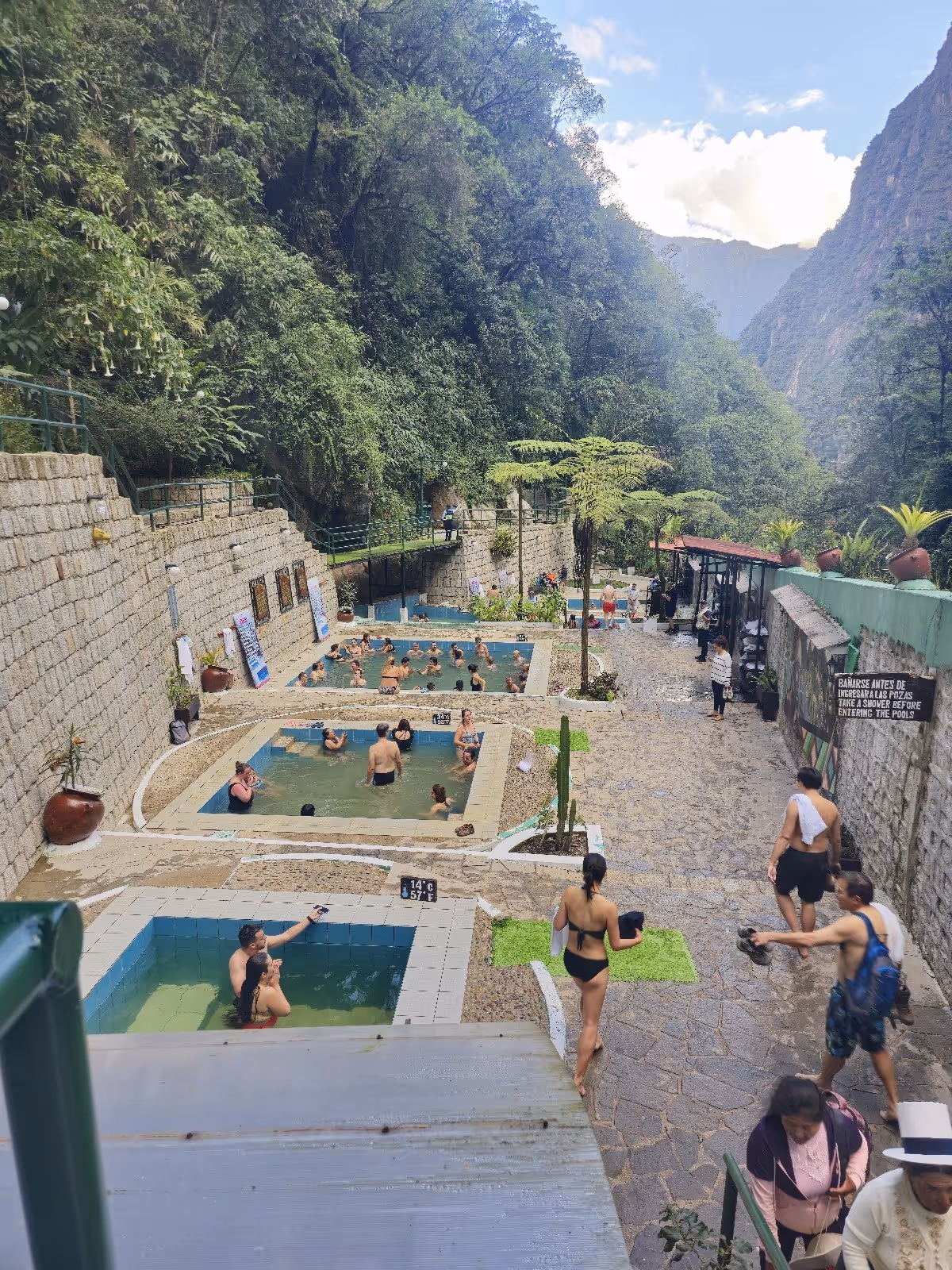 Banos Termales de Aguas Calientes, Peru.