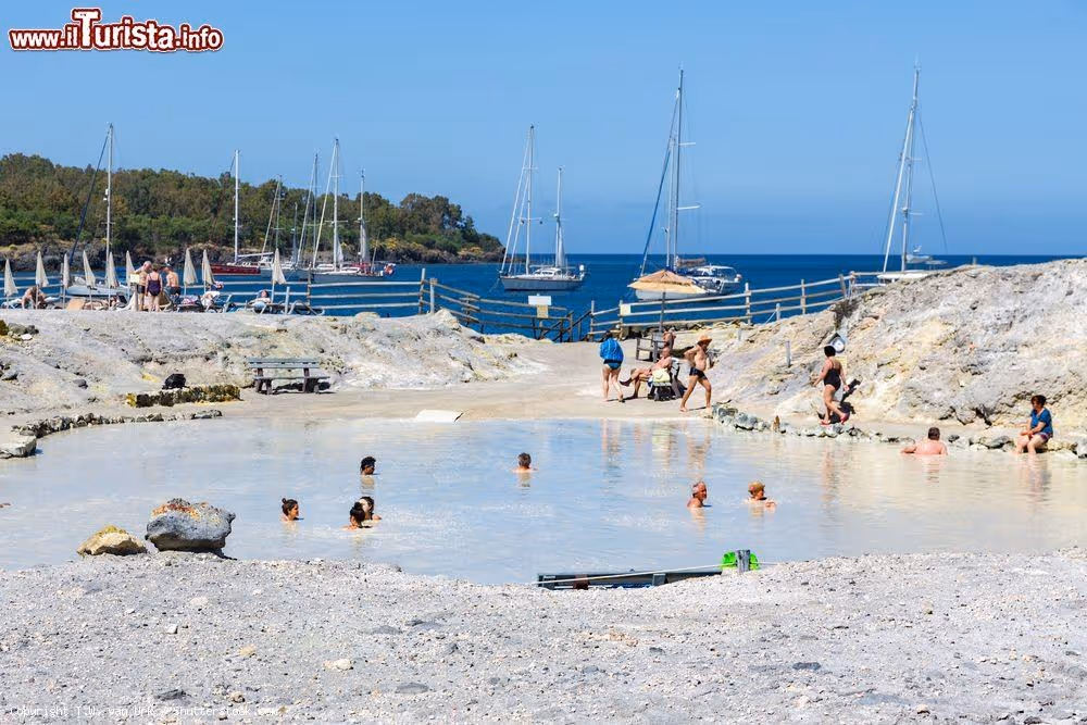 Thermal Springs at Vulcano Island, Italy.