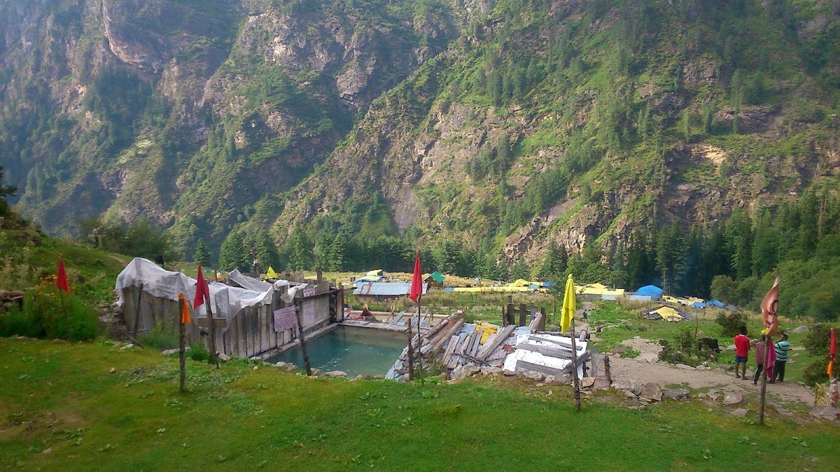 Kheer Ganga Hot Spring, India.