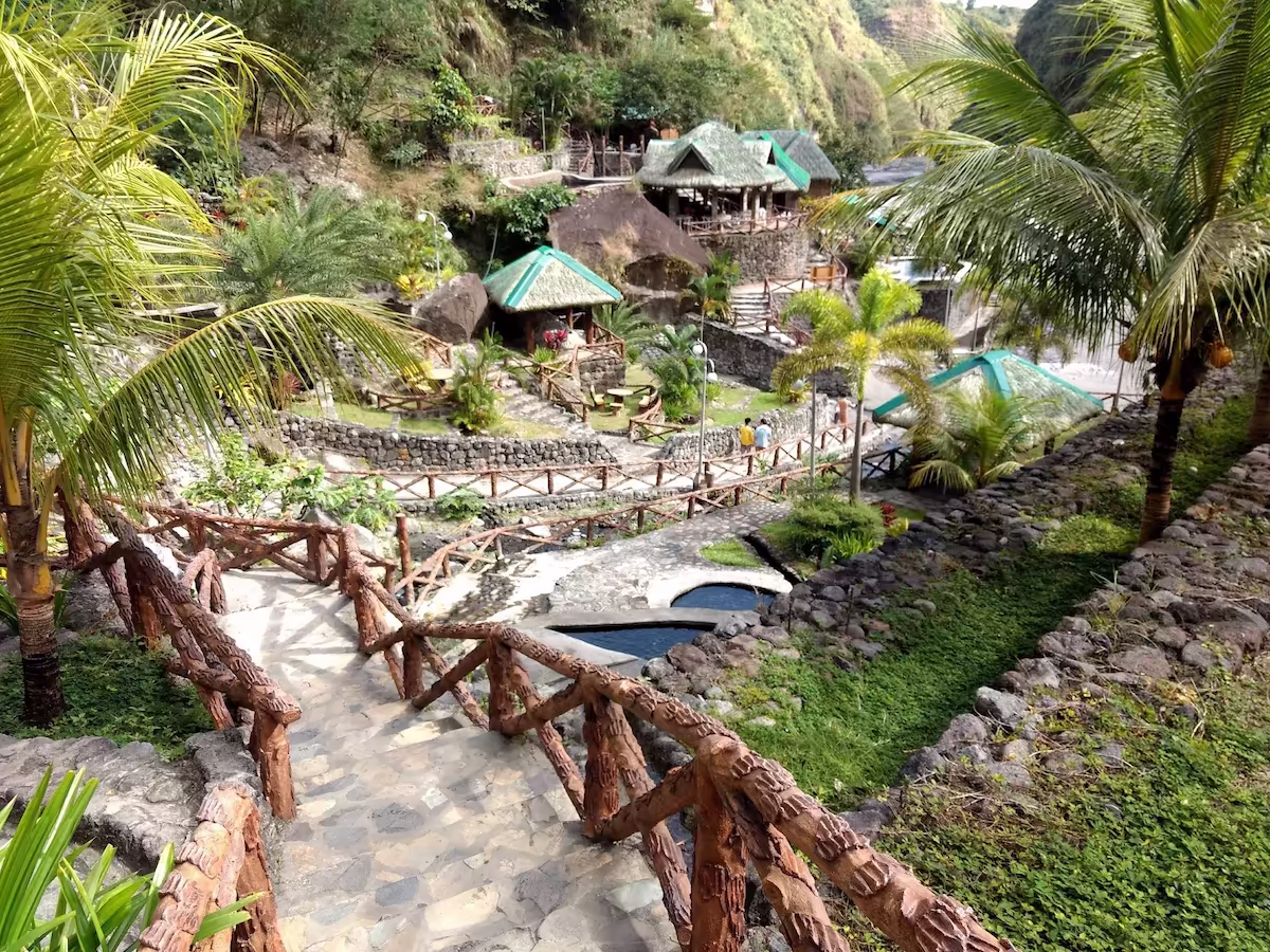 Puning Hot Spring Philippines - volcanic pools in Mt. Pinatubo lahar canyon, Porac Pampanga