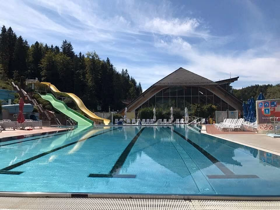Terme Snovik Slovenia - outdoor thermal pool Kamnik-Savinja Alps Tuhinj Valley Kneipp eco spa