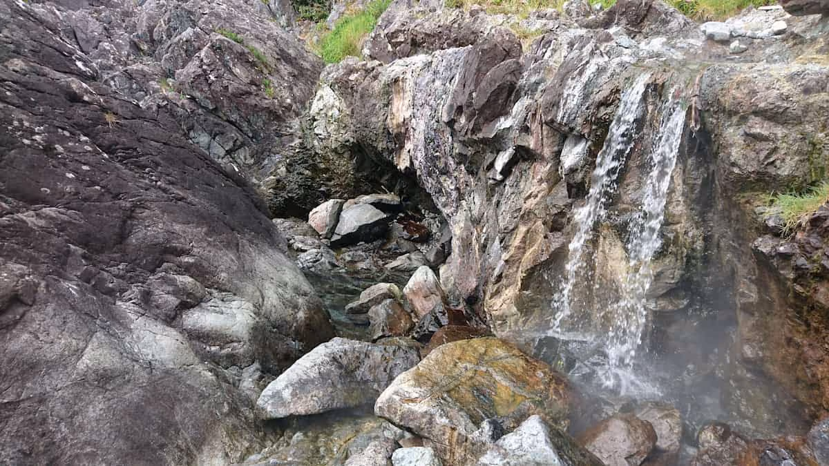 Hot Springs Cove, Canada - geothermal pools on coastal rock above the Pacific Ocean