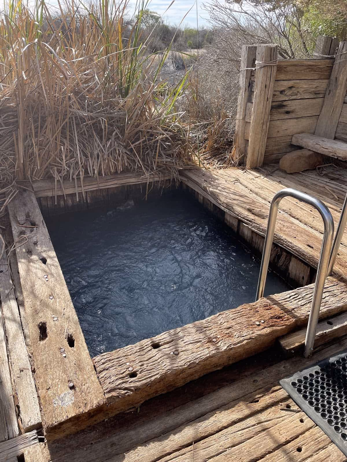 Coward Springs Campground, Australia - small artesian spa pool in outback South Australia wetland
