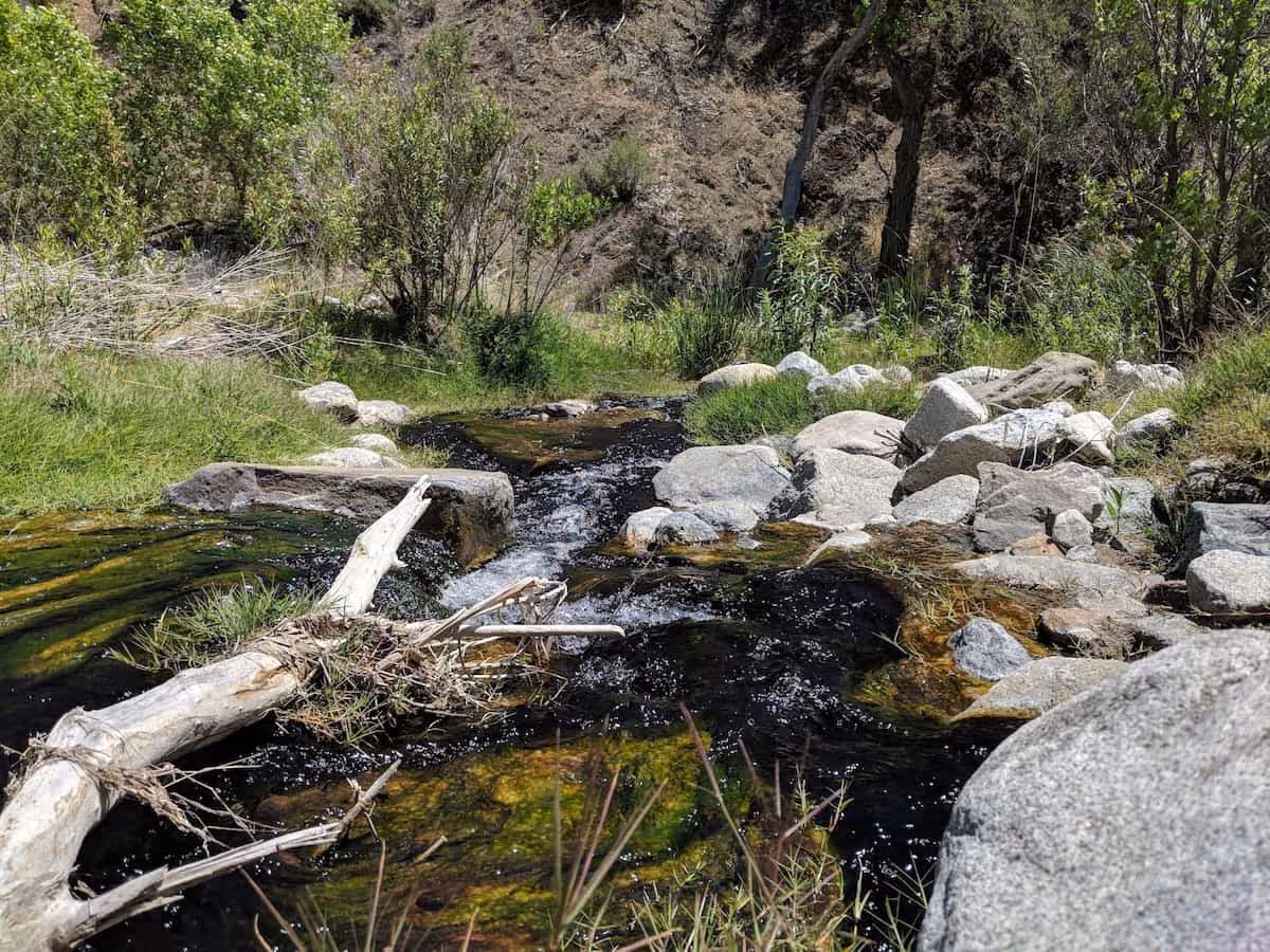 Sespe Hot Springs, California - rock-lined soaking pools in a remote canyon of the Sespe Wilderness