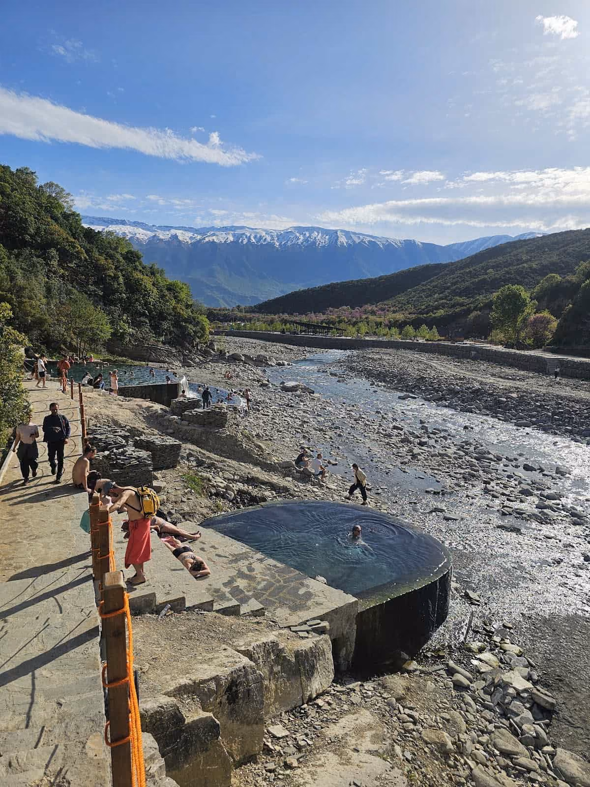 Hidraj Thermal Springs, Albania - geothermal spring pools on Banja mountain near Elbasan