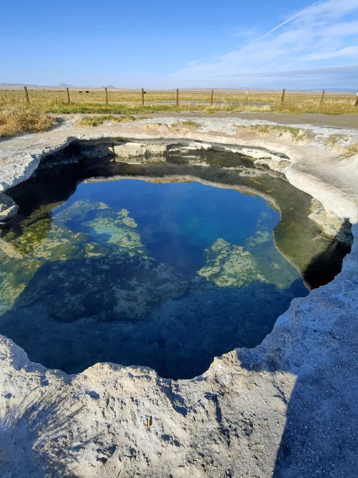 Meadow Hot Springs, Utah - three clear geothermal pools in an open pasture near Fillmore