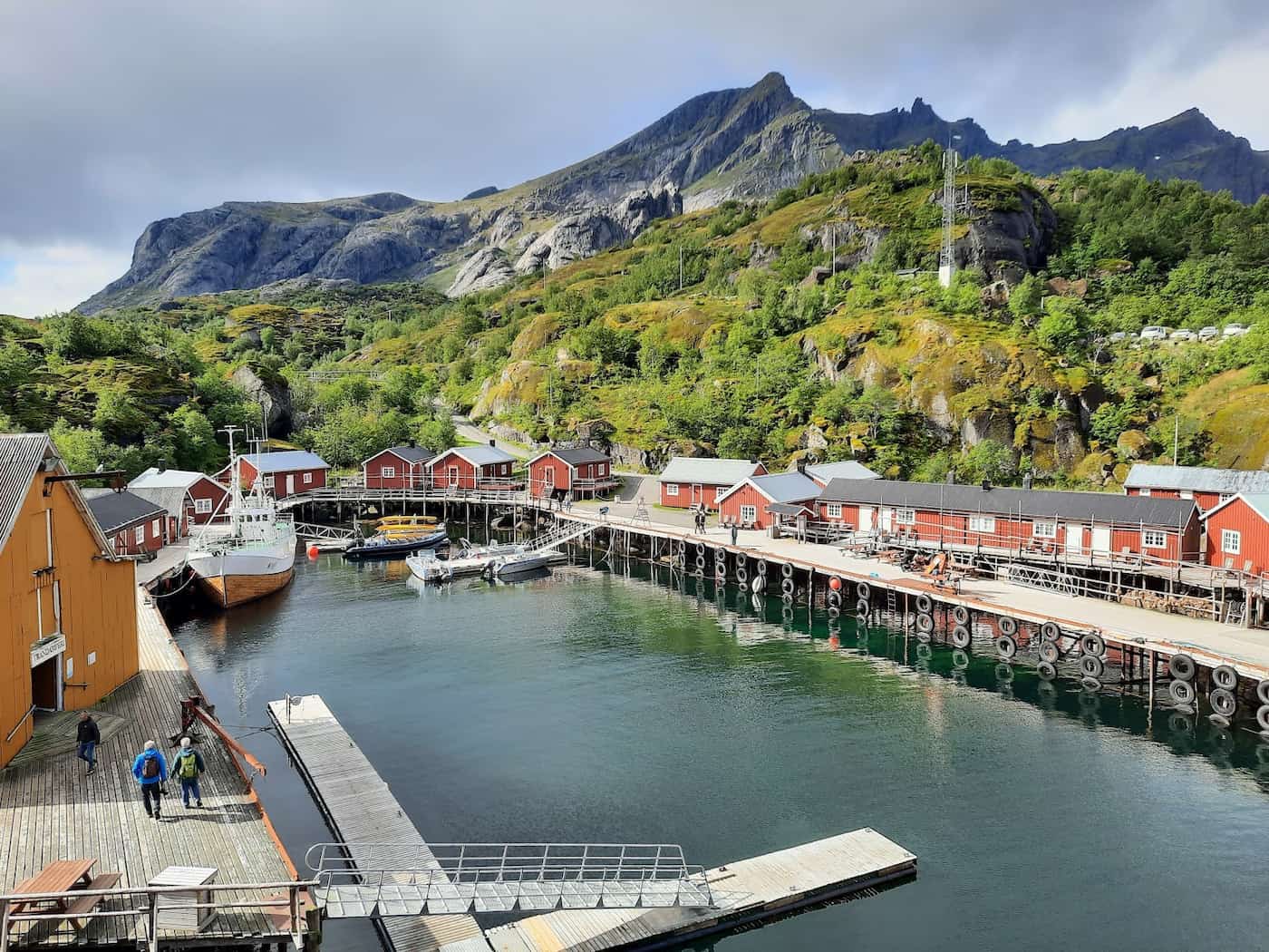 Nusfjord Arctic Wellness Norway - wood-fired hot tub and sauna with fjord views Lofoten