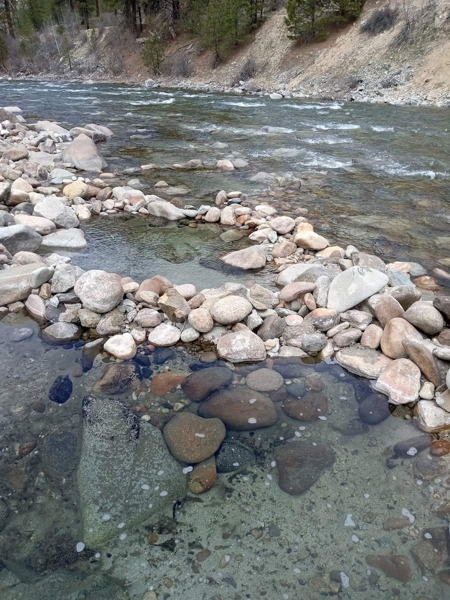 Riverside natural hot spring pool at dutch frank hot spring idaho