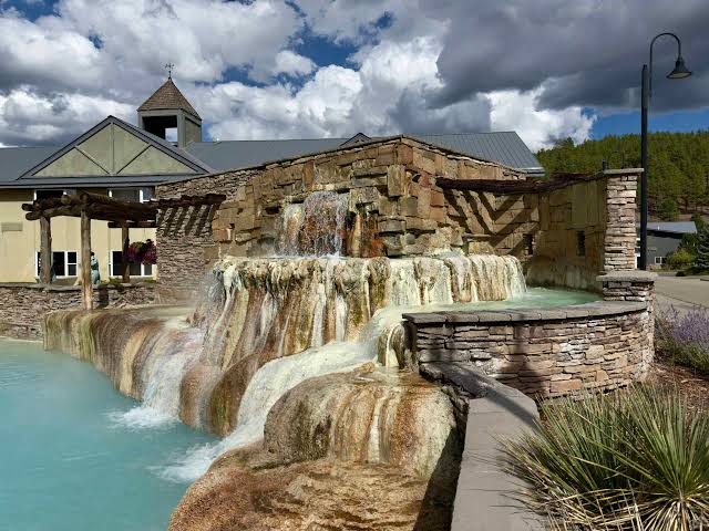 travertine hot springs and pool at pagosa hot springs mother spring colorado