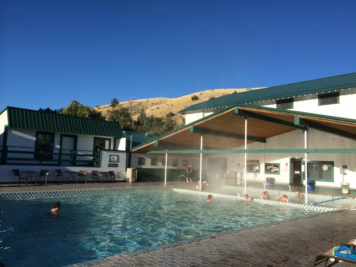open air hot developed hot spring pool and resort at chico hot springs montana